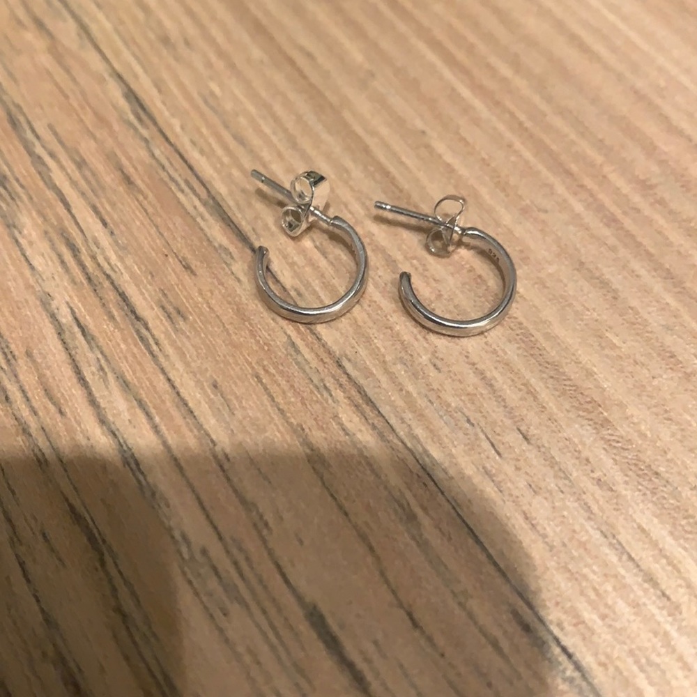 Sterling silver huggies with posts